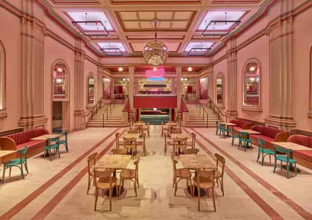 Walthamstow Studio 1 grand staircase: ideal venue for gala receptions and networking events.