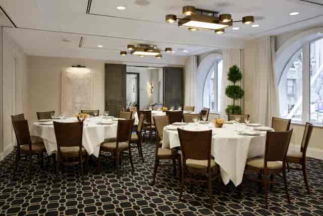 Elegant Corner Room event space at The Benjamin NYC for corporate meetings and social gatherings.