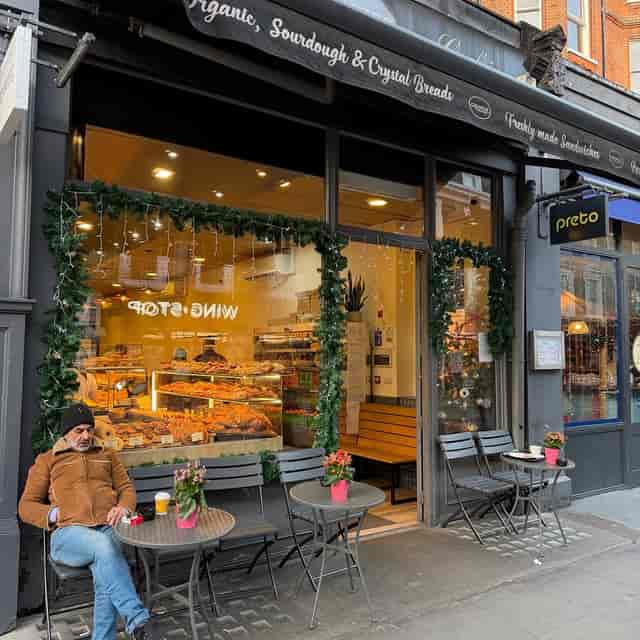 Preto Queensway outdoor bistro seating for casual networking and holiday corporate events.