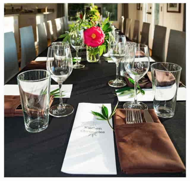 Aquavit restaurant buyout with elegant table setting for corporate events and gala dinners.