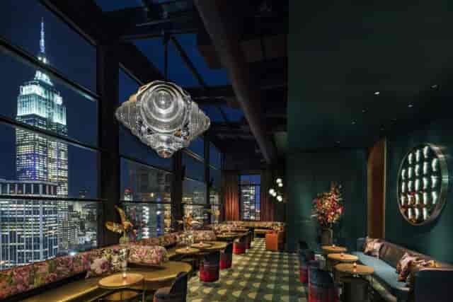 Paradise Club rooftop venue in Times Square with Empire State Building view for VIP events.
