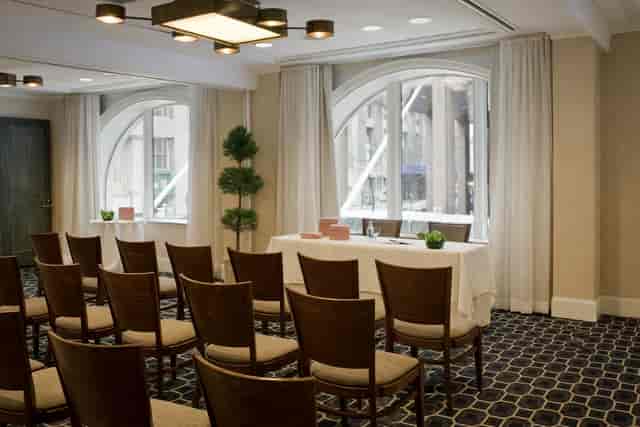 Lexington Room theater-style setup for executive presentations and board meetings.
