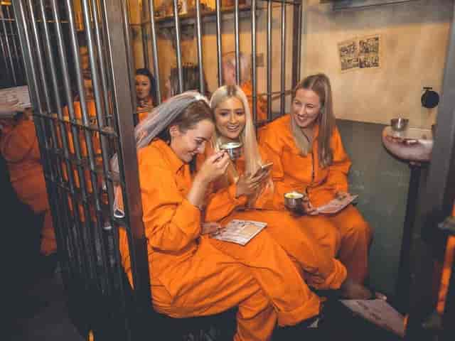 Alcotraz Manchester Cell Block A: immersive prison experience, perfect for team building and parties.
