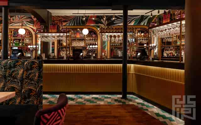 Tropical-inspired Slug & Lettuce Deansgate bar for networking receptions and cocktail events.