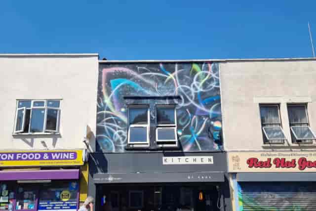 Kitchen by KASK branded mural, ideal for creative corporate events and private venue hire.