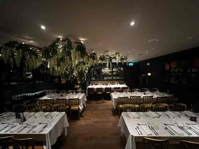 Private dining room at The Lost & Found with floral decor, ideal for events and banquet hire.