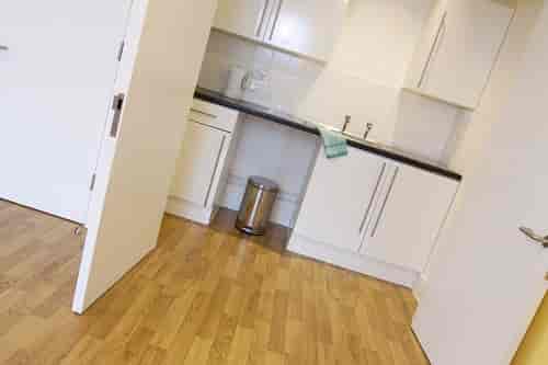 Modern kitchenette in Luther King Room, perfect for meeting breakouts and catering.