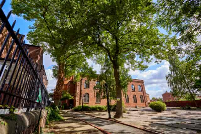 St Thomas Centre venue with historic brick architecture, perfect for weddings and events.