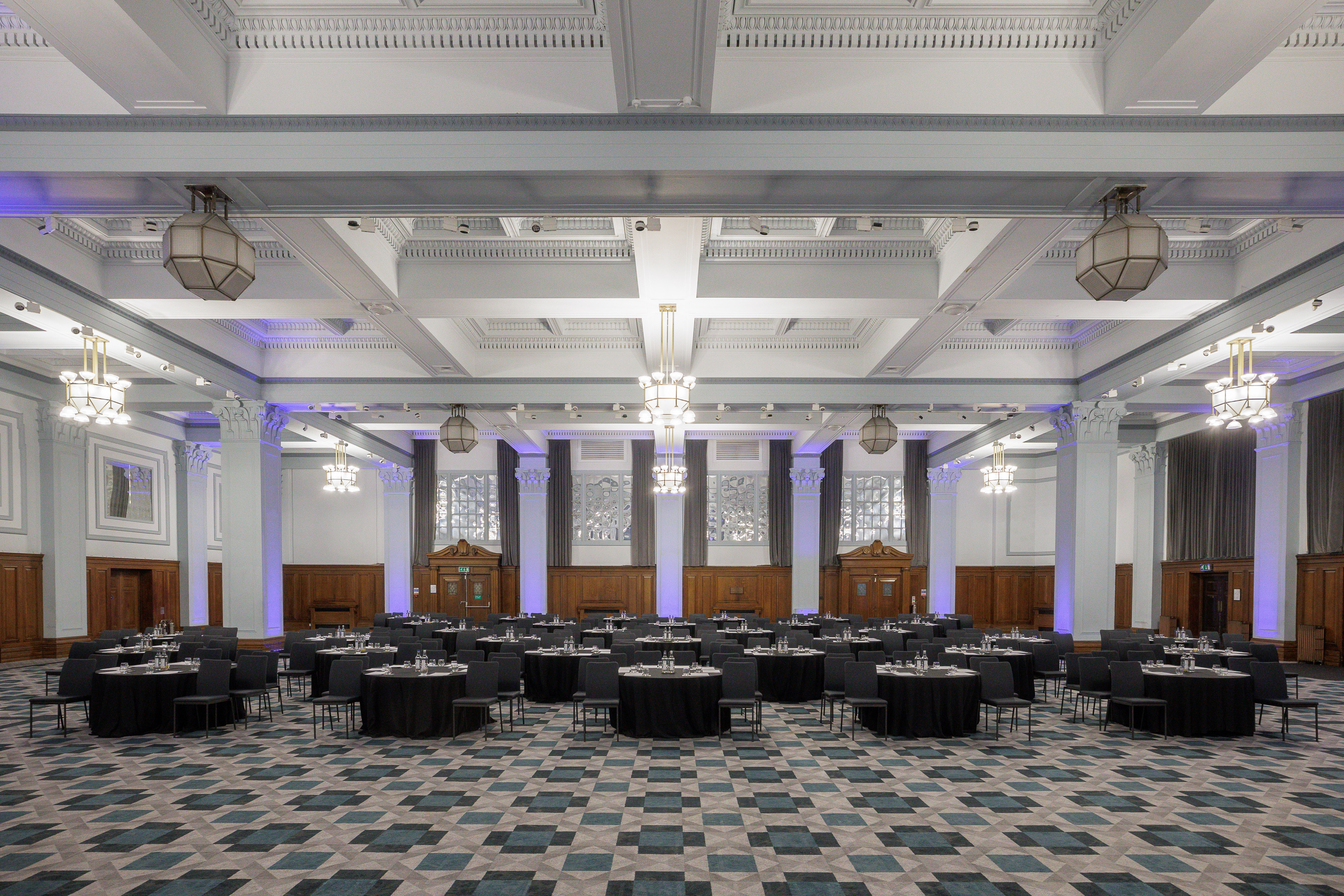 Elegant ballroom at Kimpton Clocktower Hotel, perfect for conferences and gala dinners. - Banner