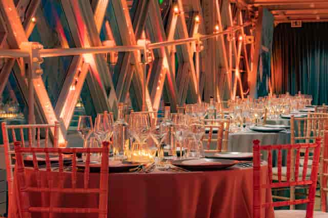 Elegant dining space at Tower Bridge for upscale corporate events and celebrations.