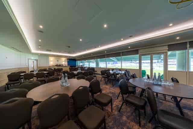Pakistan Room hospitality suite at Kia Oval, featuring pitch-side views for corporate events.