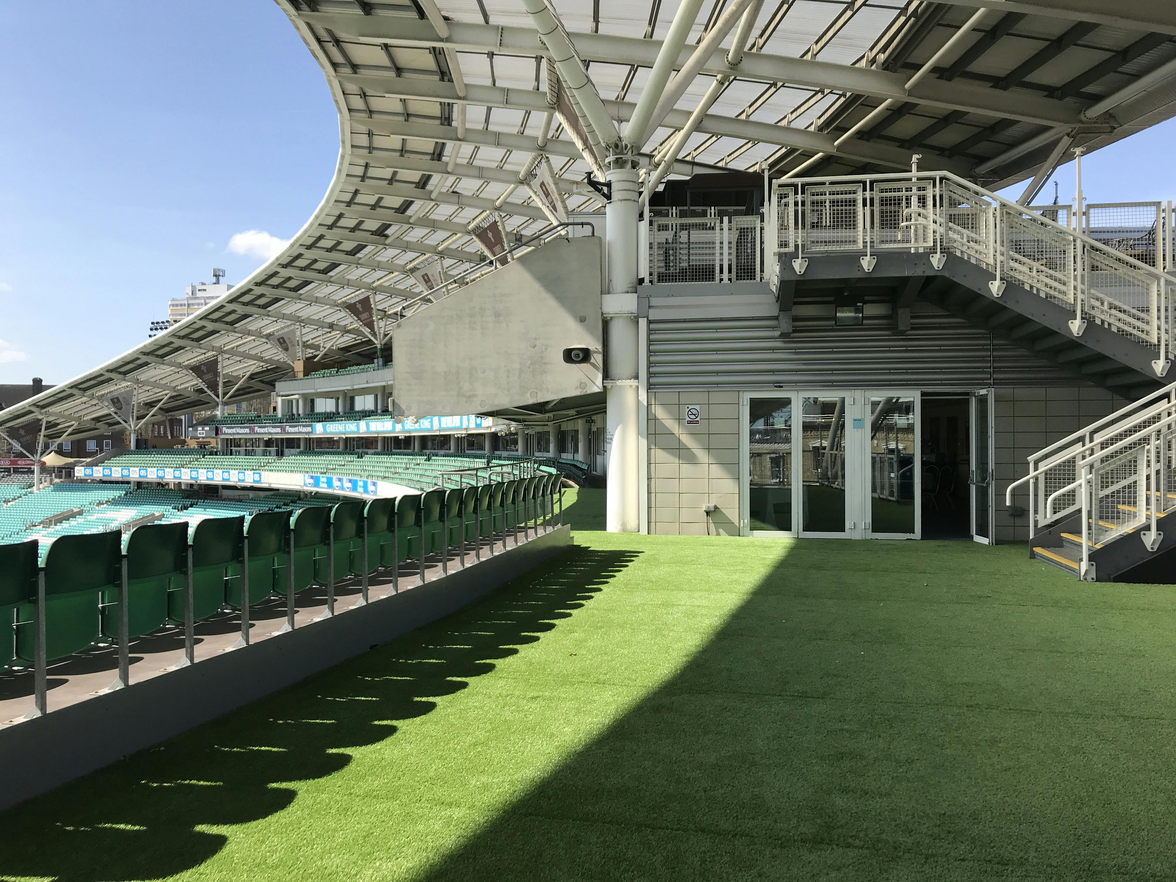 John Major Room at Kia Oval: modern event space with tiered seating for corporate meetings.