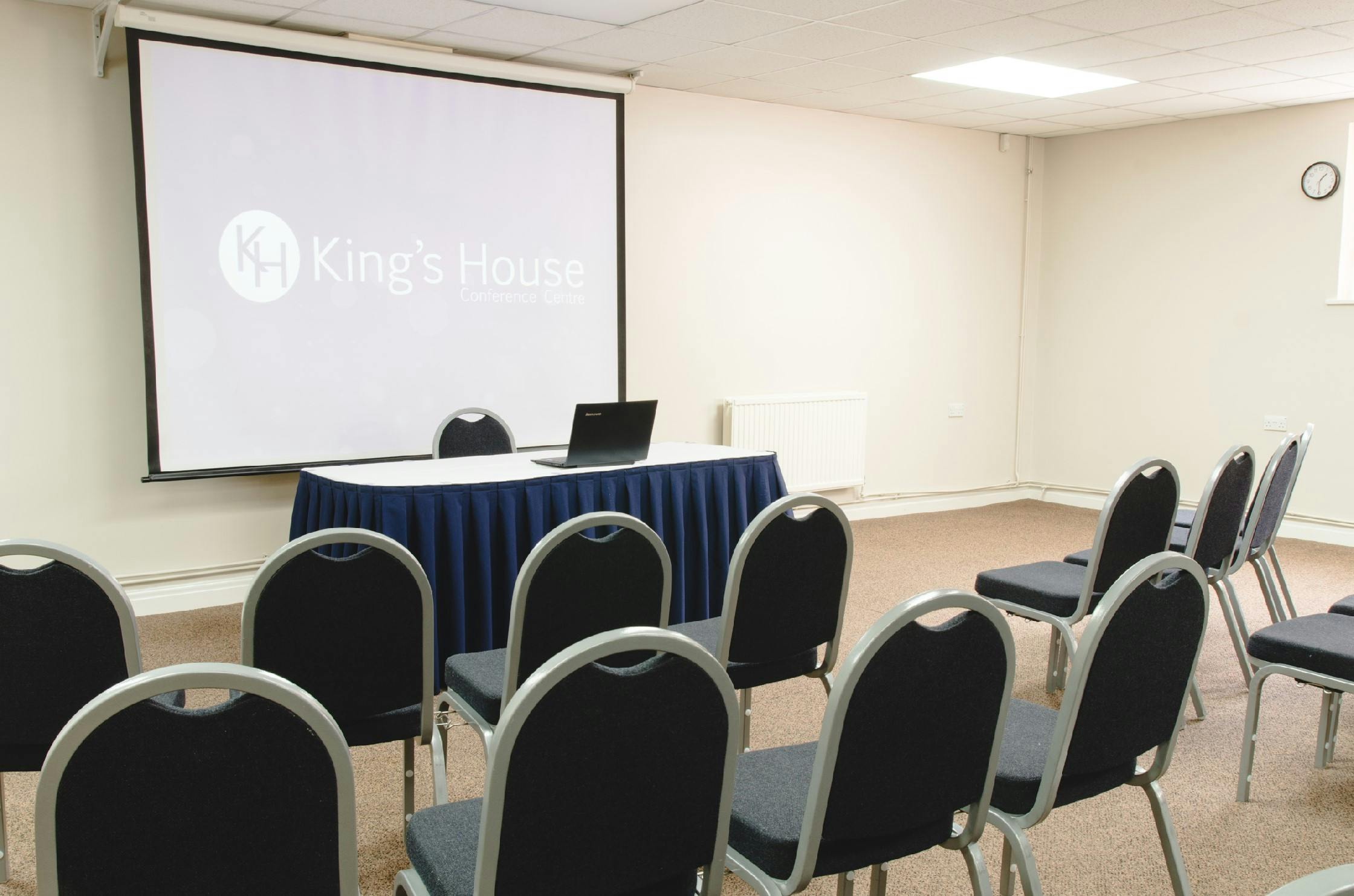 Seminar Room 3/4 at King's House: projector setup for workshops and conferences.