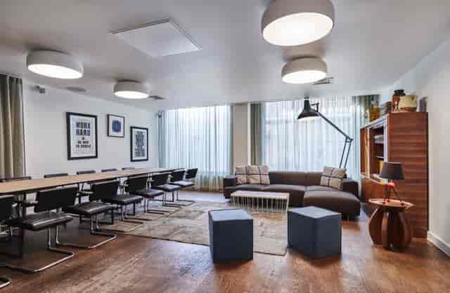 Versatile meeting space in The Hoxton Shoreditch for hybrid events and team-building.