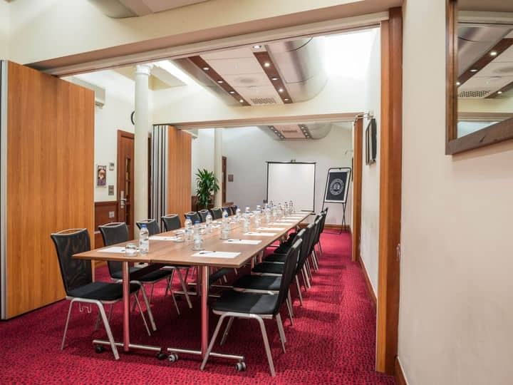 Clegg Suite meeting room in Townhouse Hotel Manchester, ideal for corporate events and workshops.