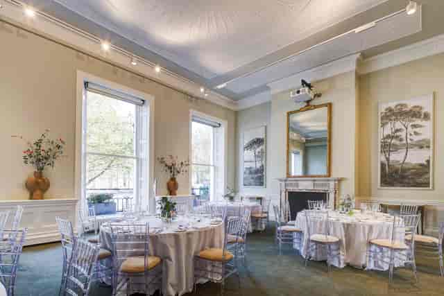 Council Chamber at 41 Portland Place: elegant ballroom for corporate dinners and wedding venues.