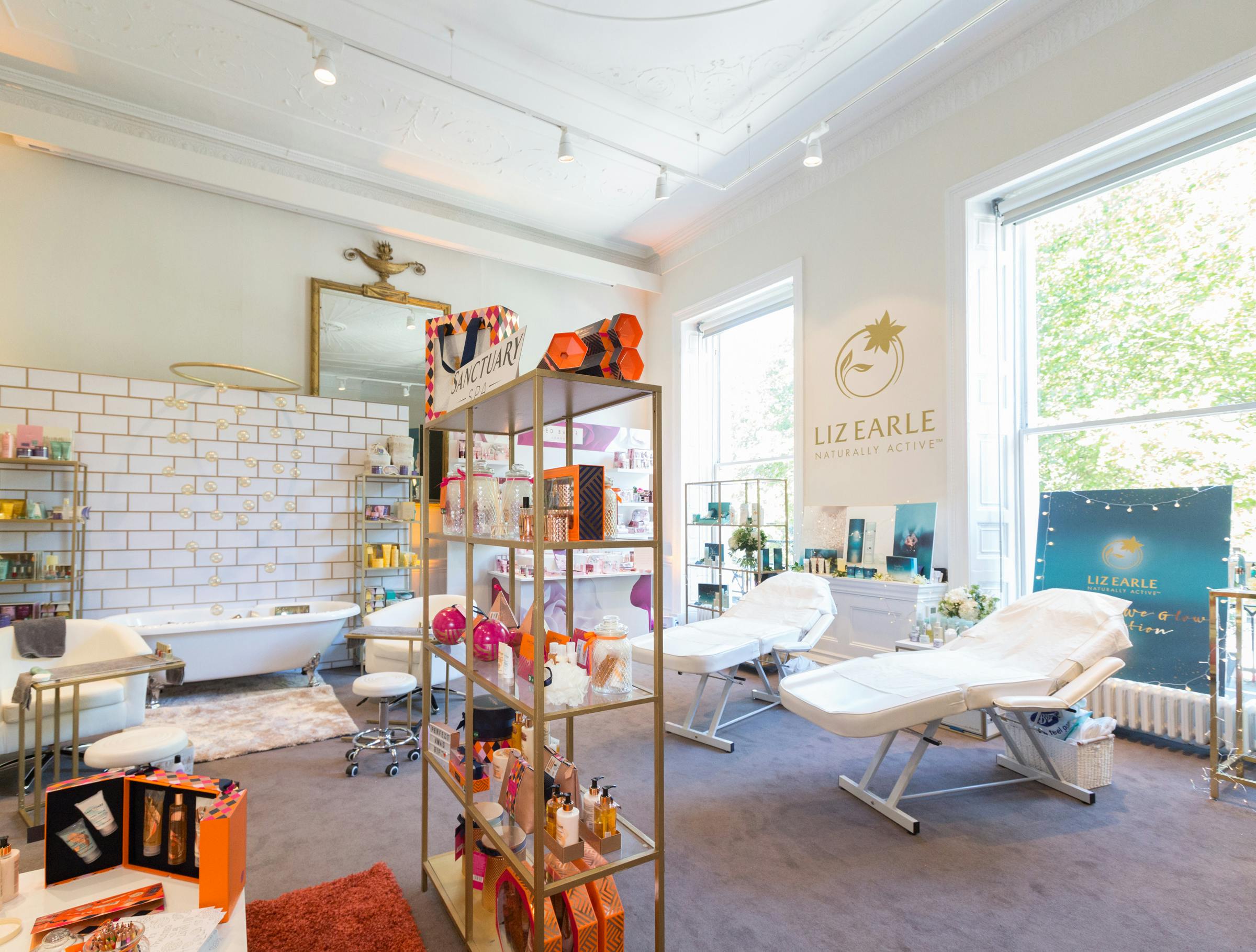 Elegant wellness event space at 41 Portland Place, perfect for beauty gatherings.