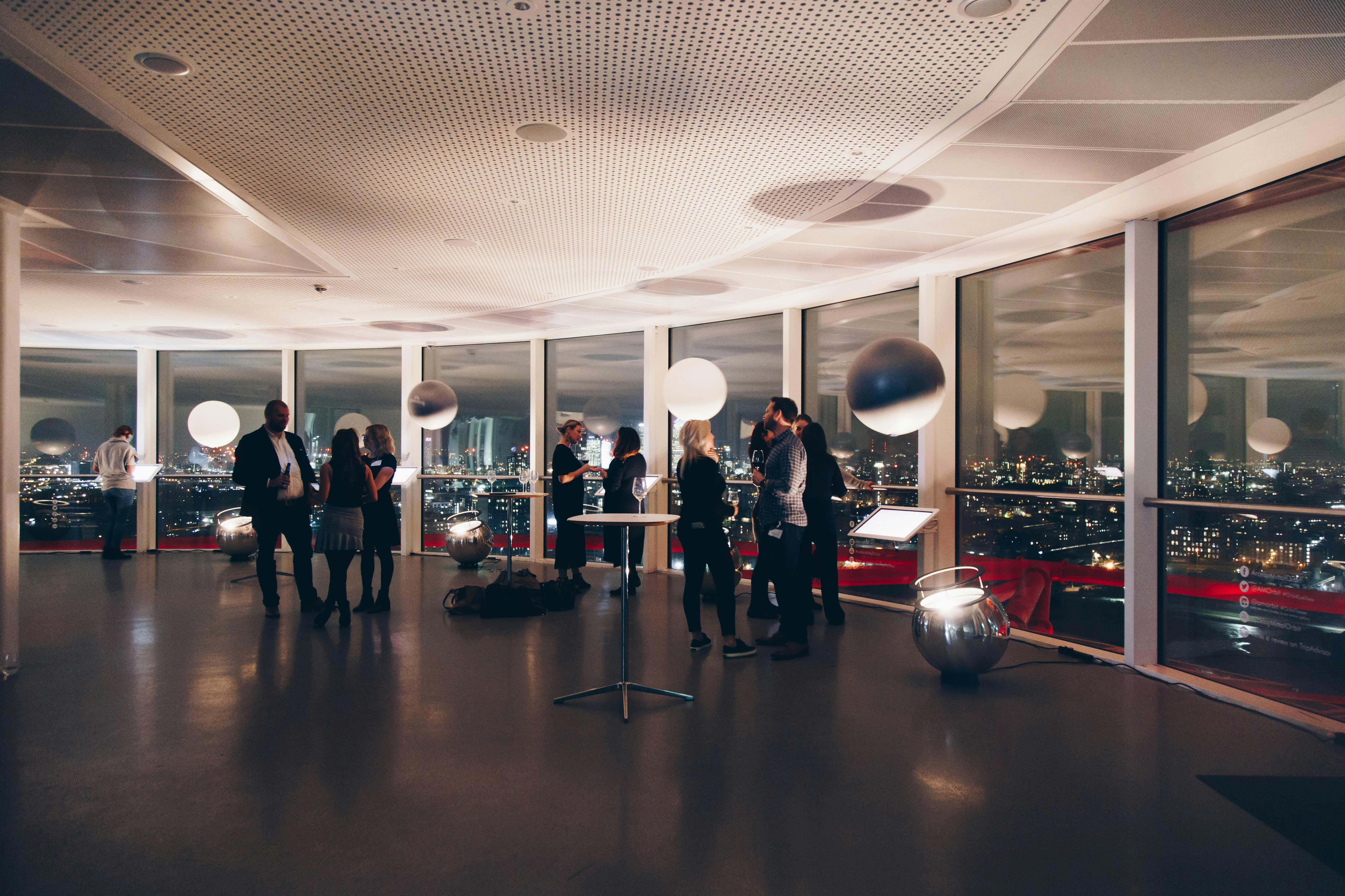 ArcelorMittal Orbit event space with panoramic views, ideal for corporate gatherings.