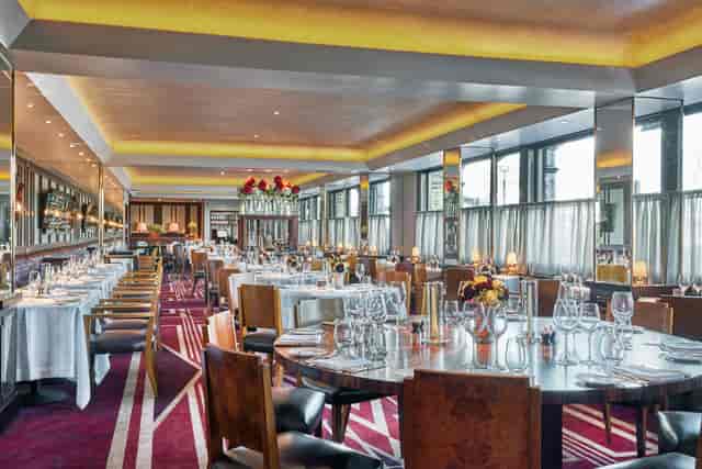 Sophisticated dining venue at Le Pont de la Tour for upscale events and meetings.