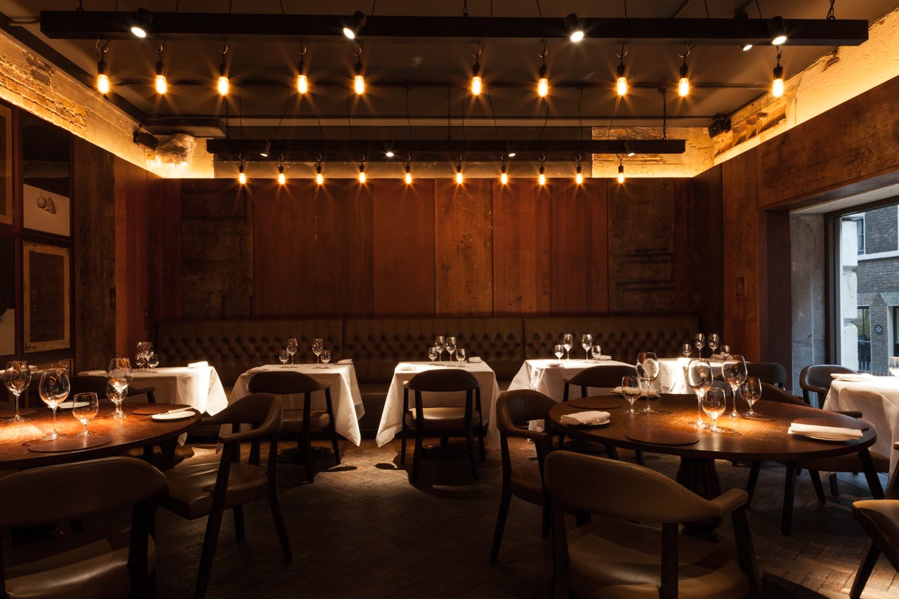 Intimate private dining room at New Street Grill, ideal for corporate events and gatherings.