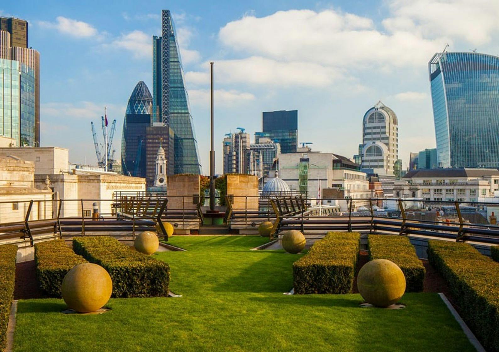 Rooftop venue at Coq d'Argent with skyline views for upscale events and receptions.