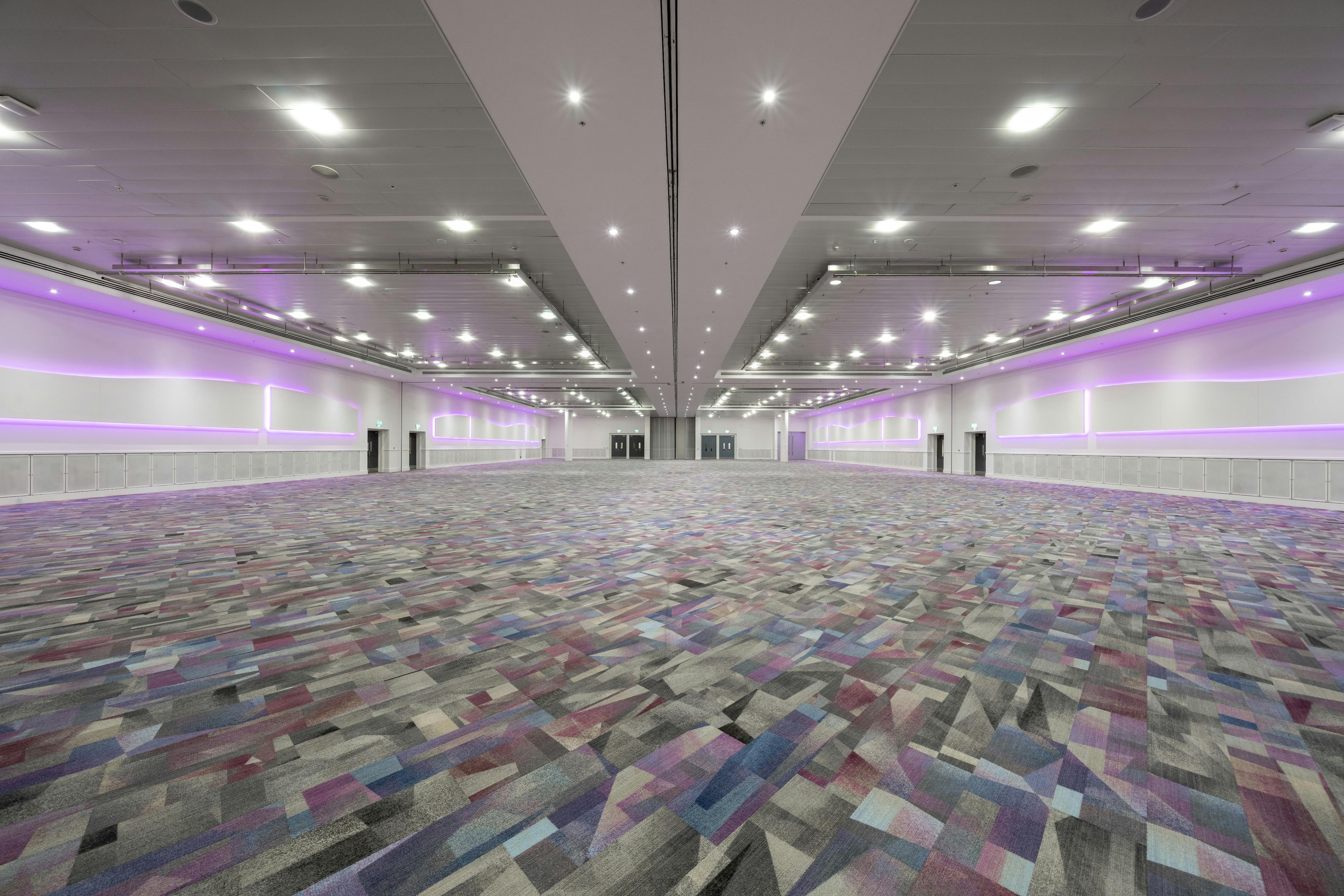 Platinum Suite at ExCeL London, spacious event venue for conferences and banquets.