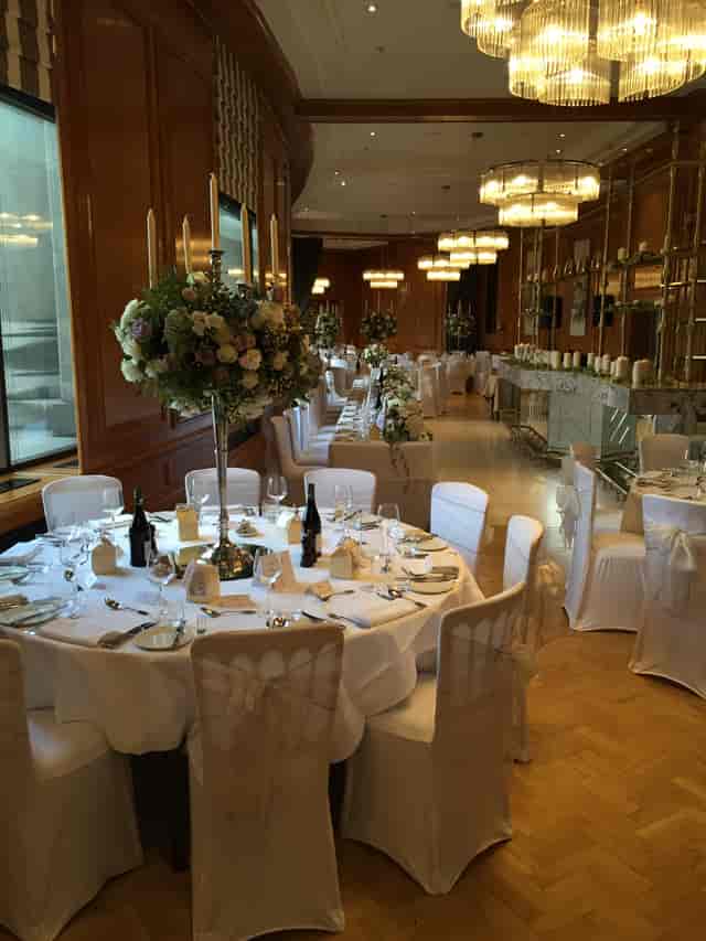 Elegant banquet setting at Gillray's Steakhouse, perfect for weddings and corporate events.