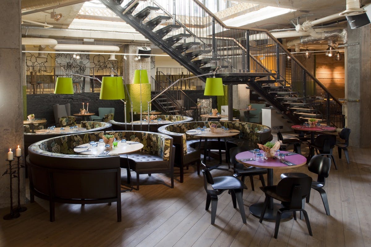 Stylish private dining room at The Folly Bar, perfect for events and gatherings.