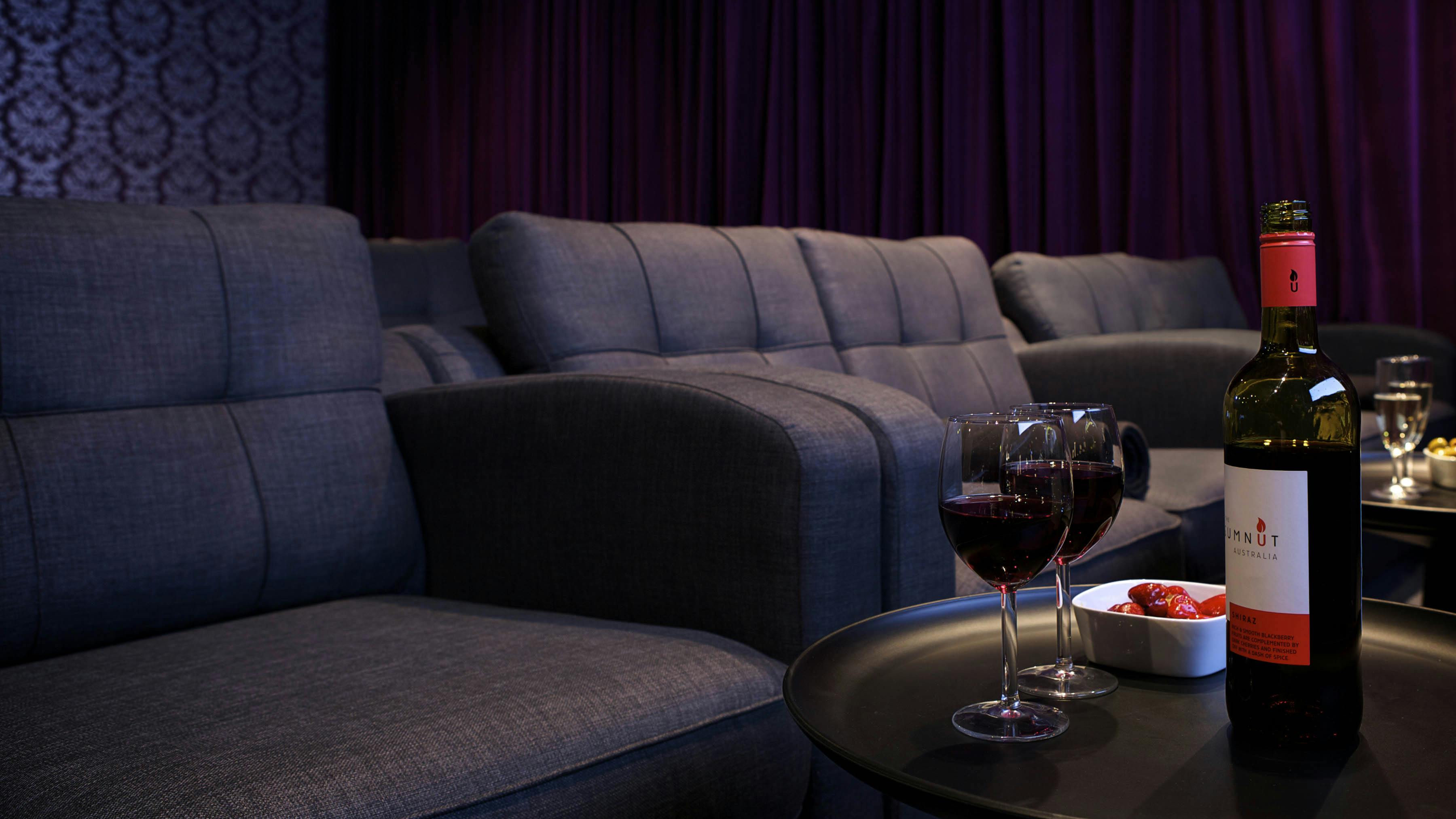 Cozy lounge in Studio 5, Genesis Cinema for intimate meetings and networking events.