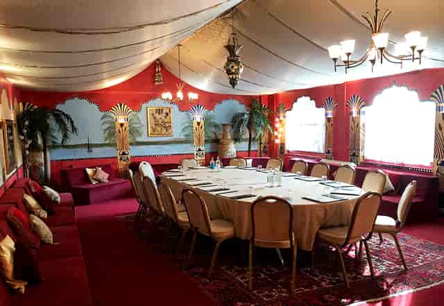 The Egyptian themed boardroom at London Art House for immersive executive meetings.