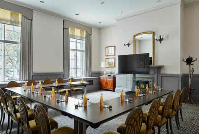 Horace Cutler in a professional meeting room at London Marriott Hotel, ideal for conferences.