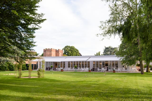 Garden Room at Hampton Court Palace, glass-fronted venue for weddings and corporate events.