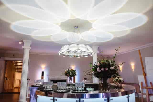 RSA House Benjamin Franklin Room modern chandelier cocktail reception gala