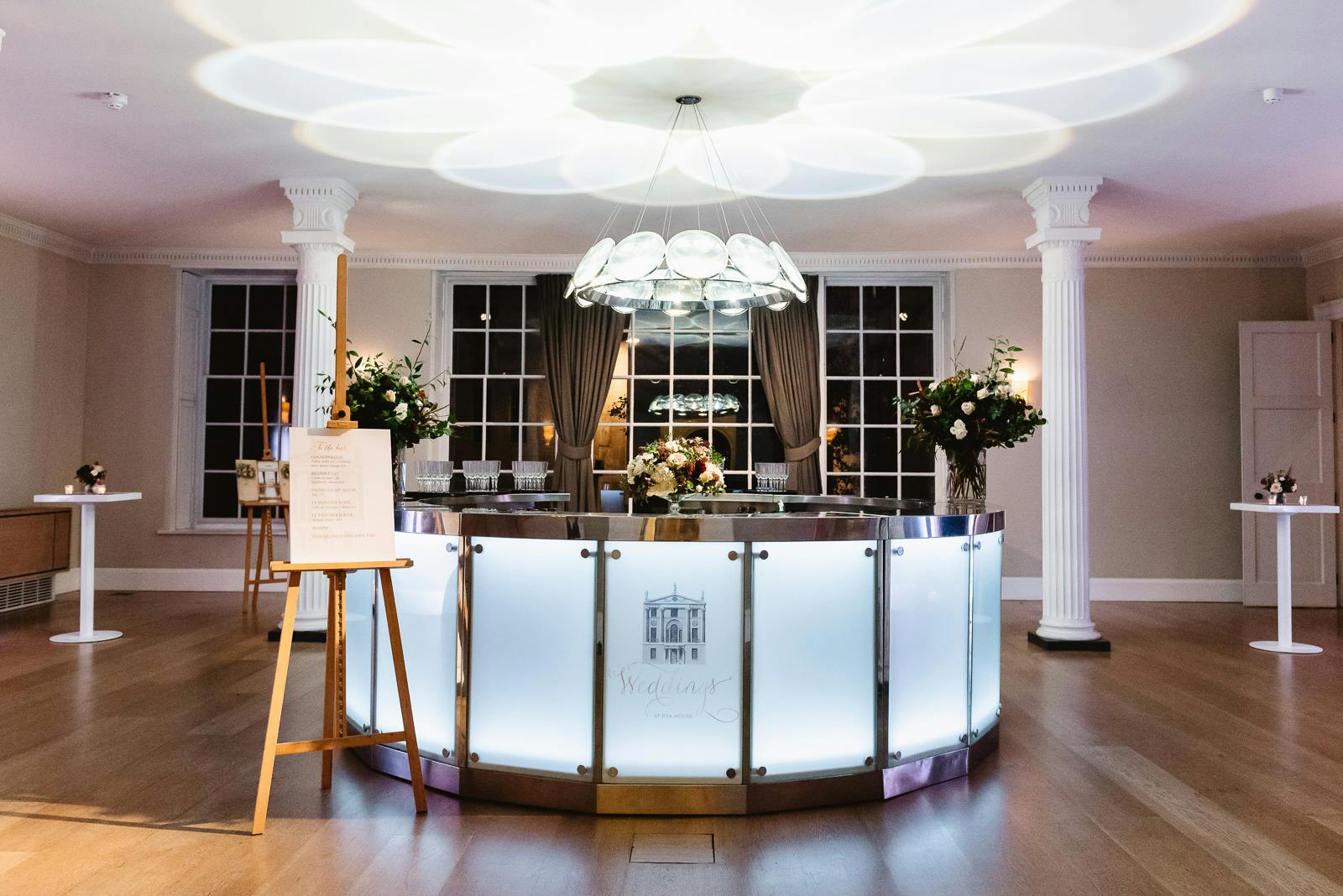 Sophisticated Benjamin Franklin Room with illuminated desk, perfect for upscale events.