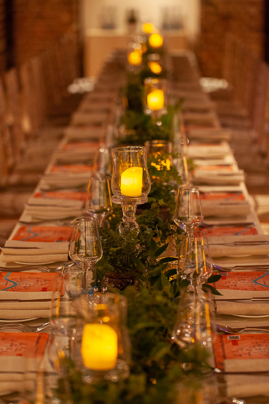 RSA House Vaults long table dinner wedding - Banner