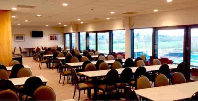 Spacious Players Lounge at StoneX Stadium, ideal for conferences and workshops.