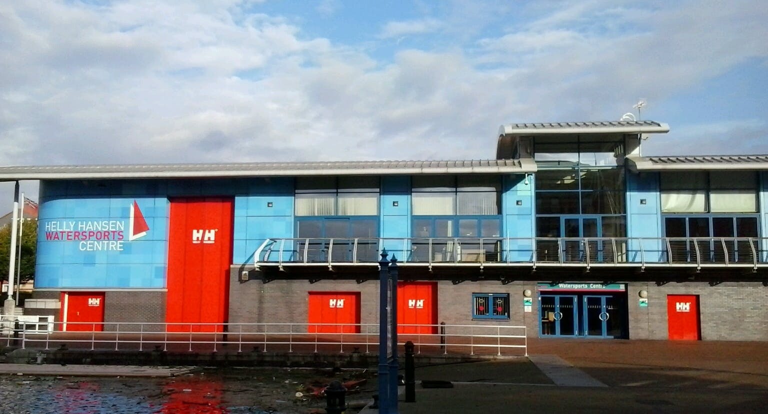 Modern Helly Hansen Watersports Centre venue with large windows for corporate events.