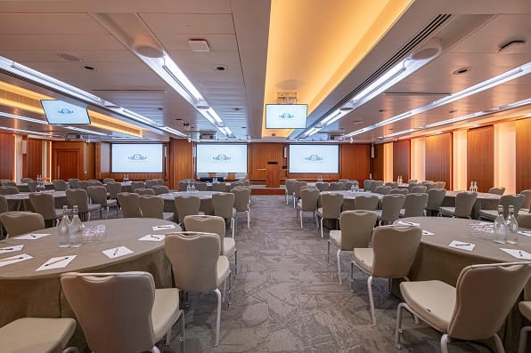 Burdett Suite conference hybrid event round tables