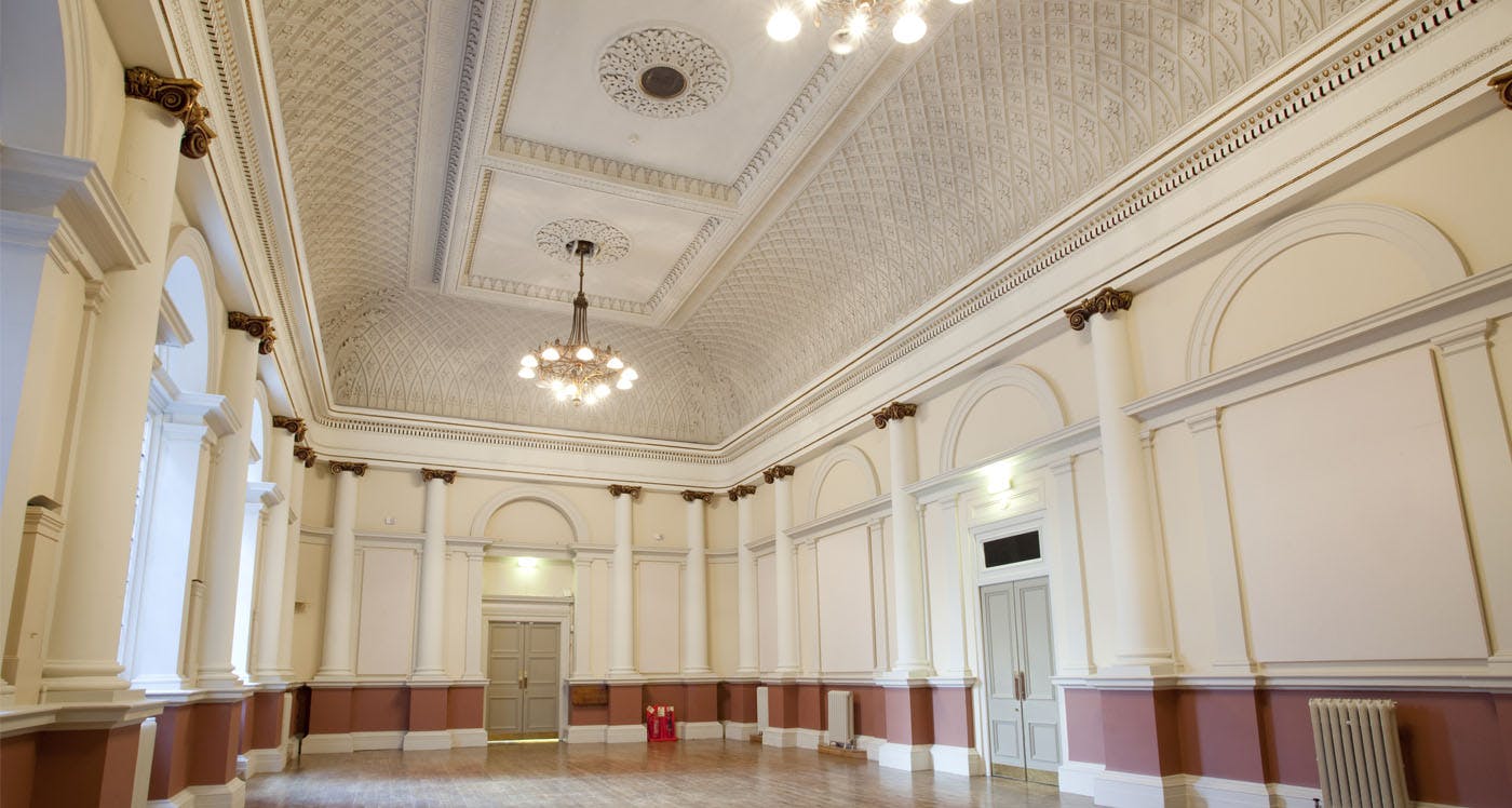 Elegant Council Chamber in Shoreditch Town Hall, ideal for formal meetings and upscale events.