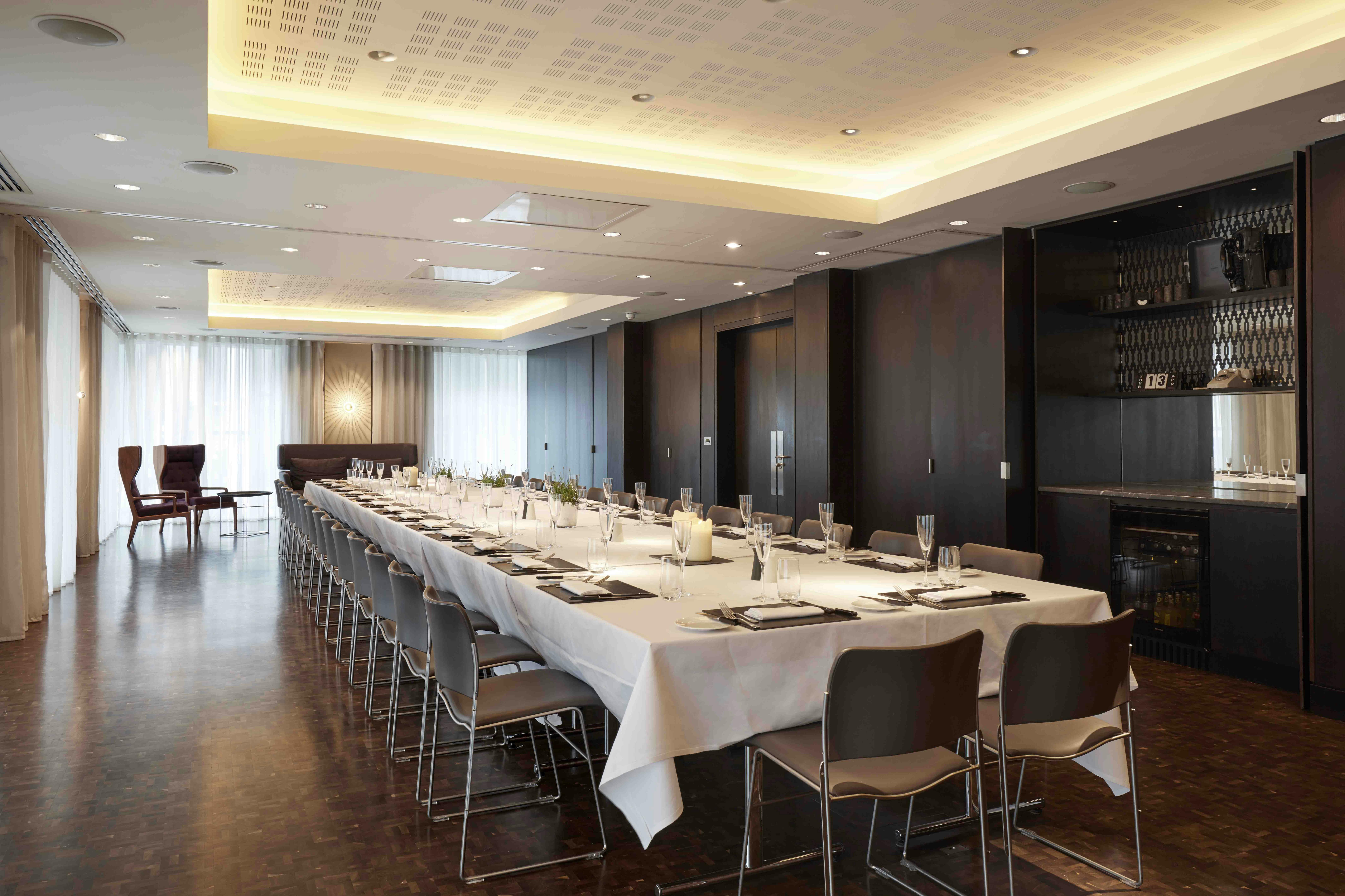 Purdey and Steed in a sleek meeting room, perfect for corporate events and presentations.