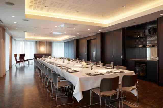 Purdey and Steed in a sleek meeting room, perfect for corporate events and presentations.