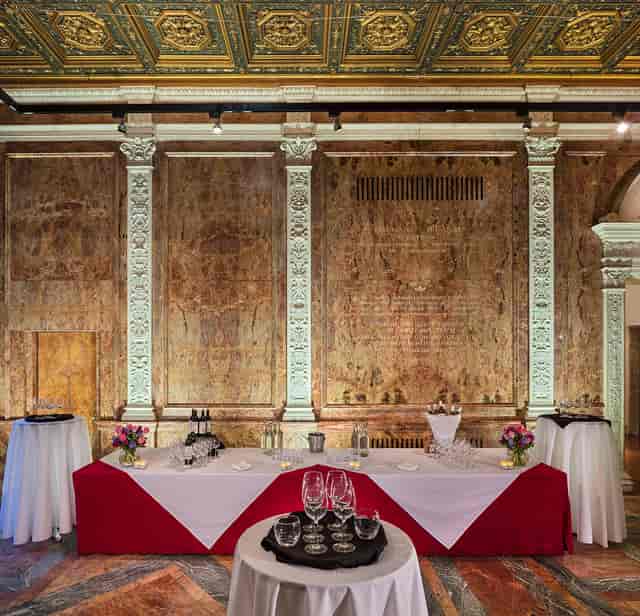 Kohn Centre & Marble Hall event space with elegant decor for upscale receptions.