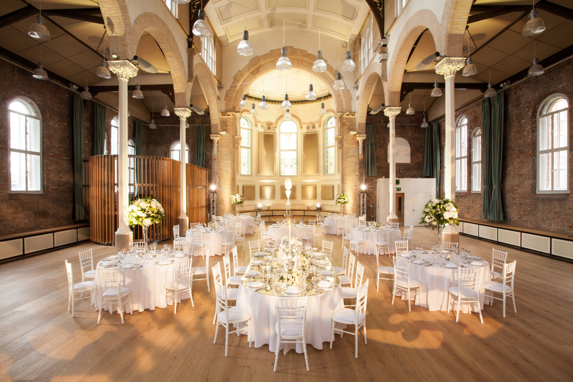 Elegant event space at Hallé St Peter's, ideal for weddings and formal gatherings. - Banner
