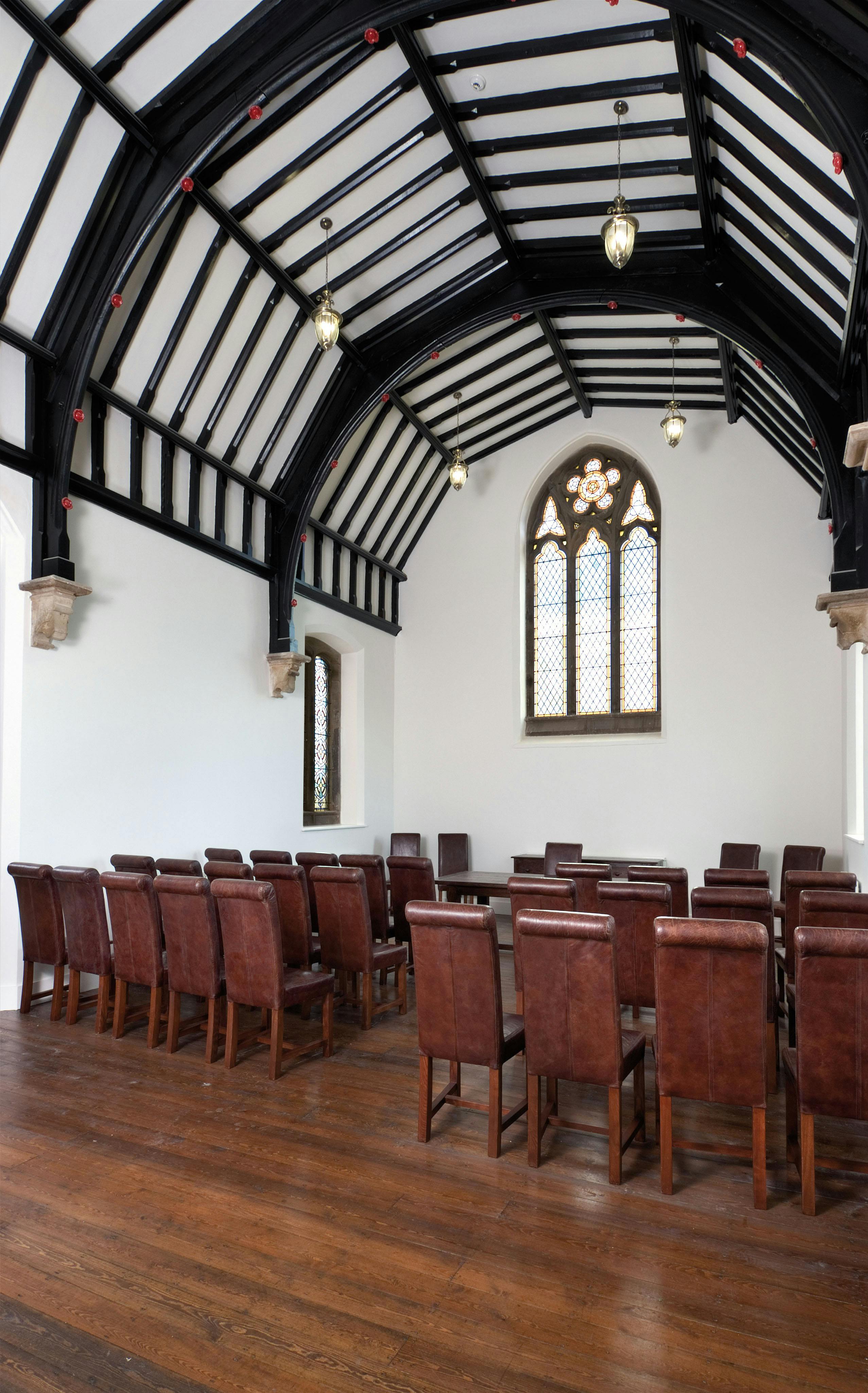 Elegant Private Chapel in The Monastery Manchester, ideal for workshops and gatherings.