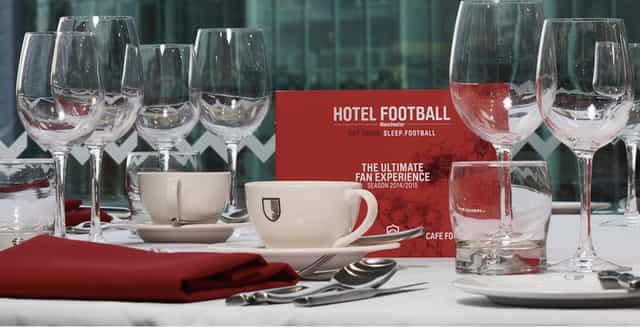 Elegant dining table setup in The Stadium Suite, perfect for corporate events and gatherings.