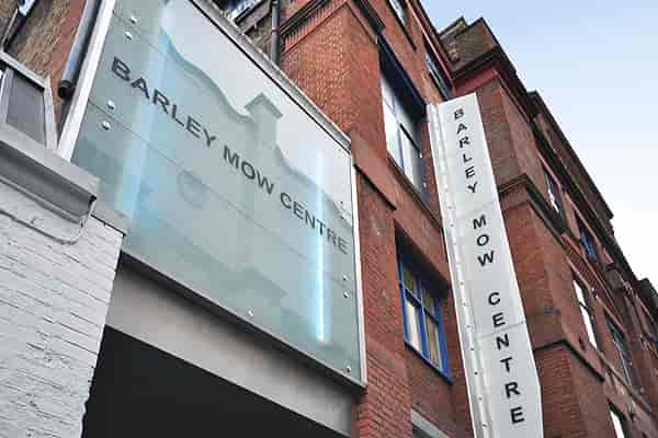 Morris Room at Barley Mow Centre: modern venue with brick architecture for events.