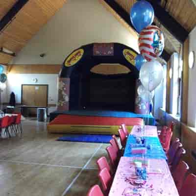 Inflatable bouncer at St George's Parish Hall children's party venue for kids' birthday events.
