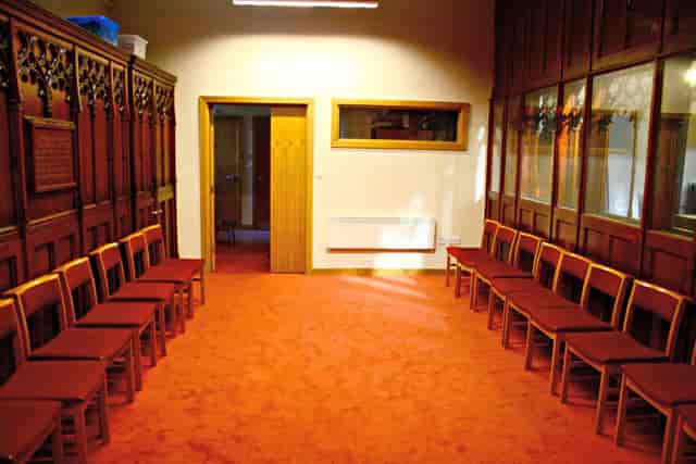 Theater-style meeting room setup in St Luke's Hackney for corporate events and professional seminars.