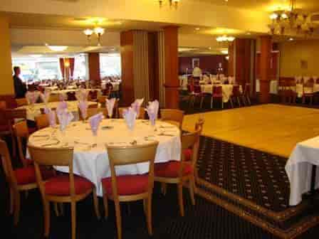 Empire Conference Hall banquet room for weddings and gala events with dance floor.