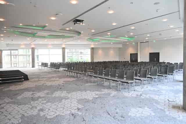The Lowry Hotel Grand Ballroom: theater-style breakout room for corporate presentations and seminars.